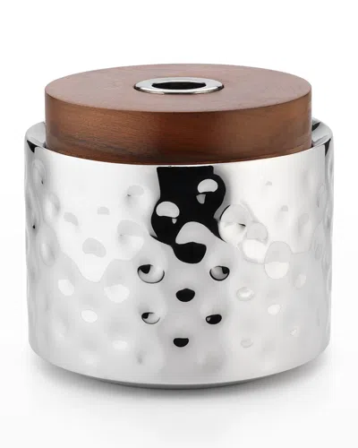 Mary Jurek Sierra Ice Bucket With Wood Lid In Stainless Steel