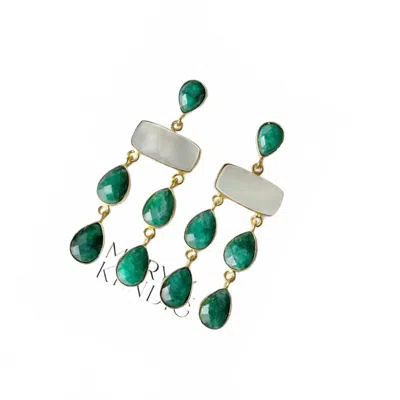 Mary K Kendig The Isabella Emerald Earring In Green In Metallic