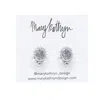 Mary Kathryn Designs Ella Pearl Studs In Silver
