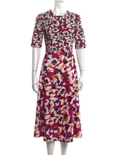 Pre-owned Mary Katrantzou Animal Print Midi Length Dress In Multicolor