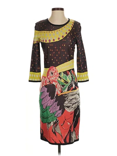 Pre-owned Mary Katrantzou Cocktail Dress In Black