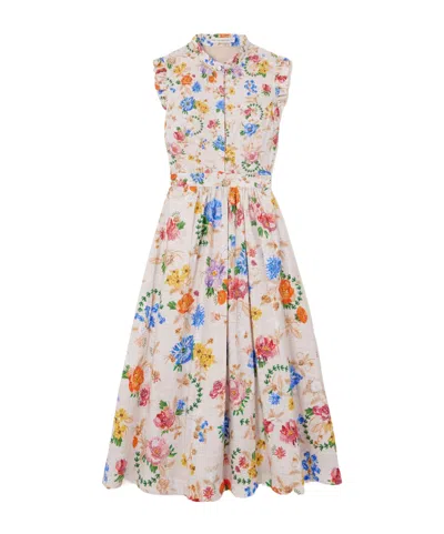Mary Katrantzou Cotton-poplin Midi Dress In Multi