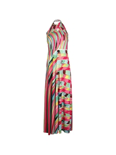 Mary Katrantzou Dionne Geometric-print Maxi Dress In Pink
