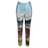 Mary Katrantzou Embroidered Print Trousers In Multicolor Satin In Multi