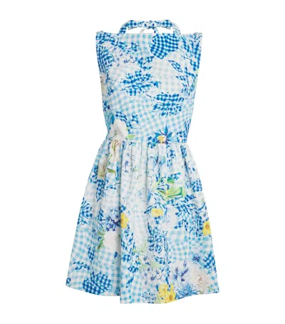 Mary Katrantzou Fleur De Vichy Peres Mini Dress In Blue