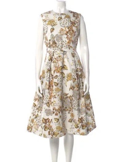 Pre-owned Mary Katrantzou Floral Print Midi Length Dress In Multi