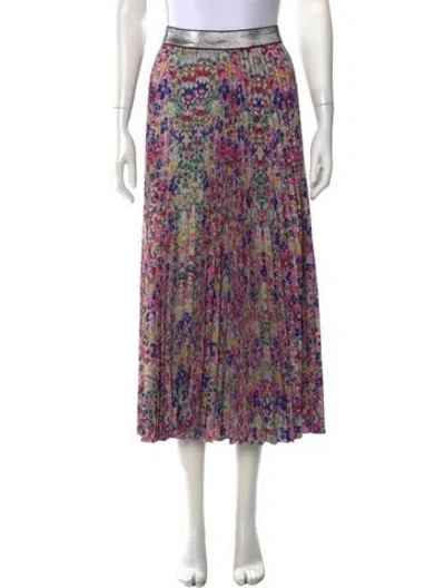 Pre-owned Mary Katrantzou Floral Print Midi Length Skirt In Multi