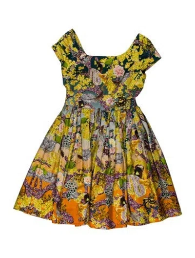 Pre-owned Mary Katrantzou Floral Print Mini Dress In Multi