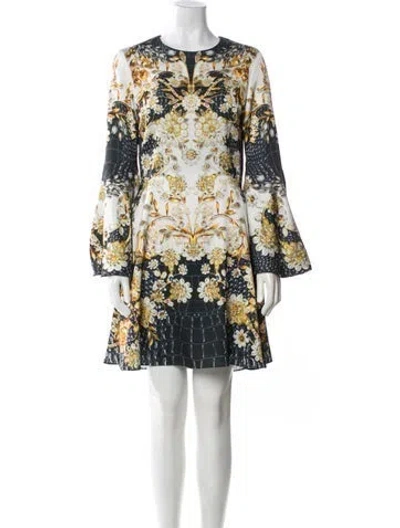 Pre-owned Mary Katrantzou Floral Print Mini Dress W/ Tags In Multi