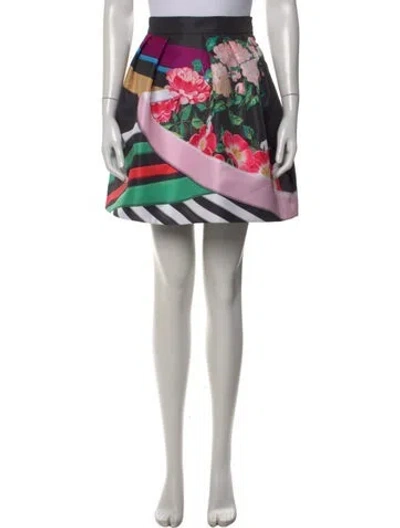 Pre-owned Mary Katrantzou Floral Print Mini Skirt In Multi