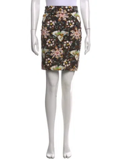 Pre-owned Mary Katrantzou Floral Print Mini Skirt In Pink