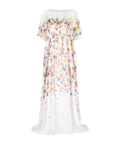 Mary Katrantzou Floral-print Chiffon Maxi Dress In Multi