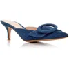 Mary Katrantzou / Gianvito Rossi Portofino 55 Womens Buckle Denim Mules
