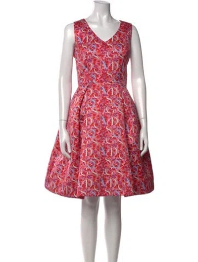 Pre-owned Mary Katrantzou Graphic Print Mini Dress In Pink
