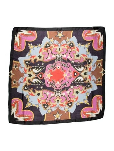 Pre-owned Mary Katrantzou Graphic Print Scarf In Purple