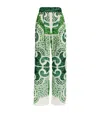 MARY KATRANTZOU GREEN TOPIARY WIDE-LEG TROUSERS