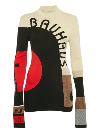 Pre-owned Mary Katrantzou Intarsia Mock-neck Sweater