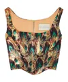 Mary Katrantzou Metallic Jacquard Blouse In Multi