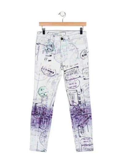 Pre-owned Mary Katrantzou Mid-rise Skinny Leg Jeans In Blue