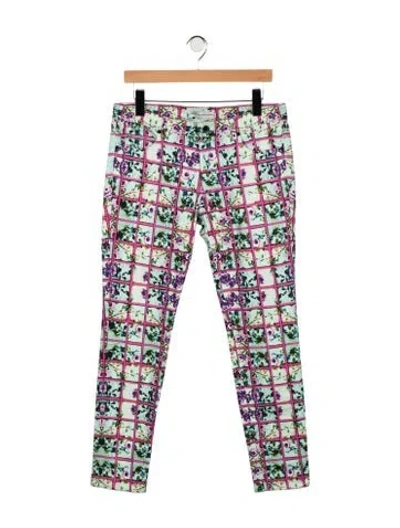 Pre-owned Mary Katrantzou Mid-rise Skinny Leg Jeans In Multicolor