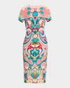 Mary Katrantzou Naomi Short-sleeve Sheath Dress