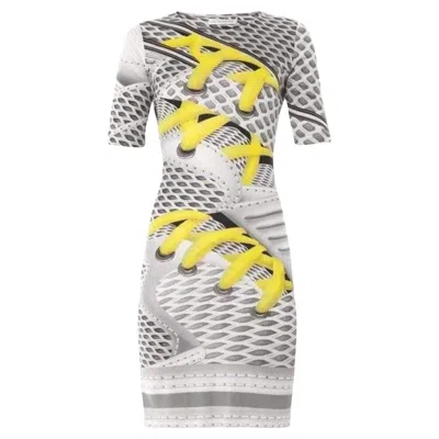 Pre-owned Mary Katrantzou Oxenda Print Silk Jersey Dress M In Gray