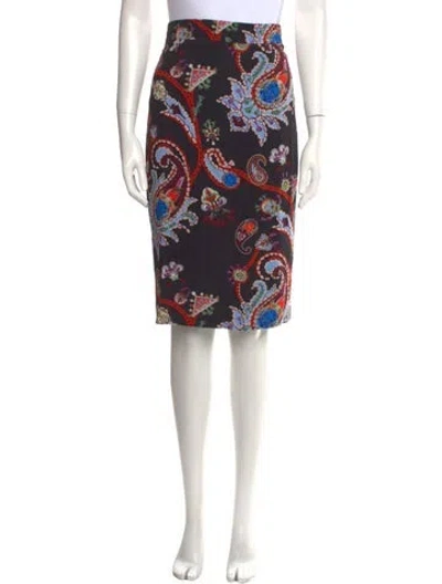 Pre-owned Mary Katrantzou Paisley Print Knee-length Skirt In Multi