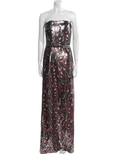 Pre-owned Mary Katrantzou Patterned Long Dress W/ Tags In Multi