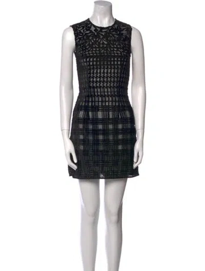 Pre-owned Mary Katrantzou Patterned Mini Dress In Black