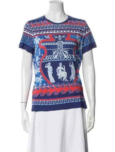 Pre-owned Mary Katrantzou Printed Crew Neck T-shirt In Multi