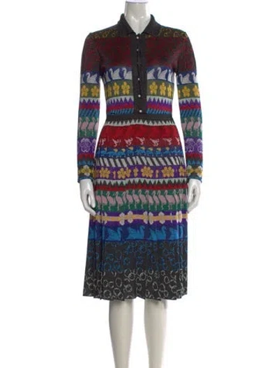 Pre-owned Mary Katrantzou Printed Knee-length Dress In Multi