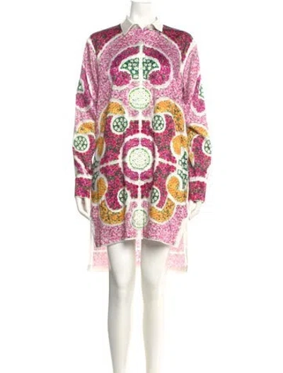 Pre-owned Mary Katrantzou Printed Knee-length Dress In Pink