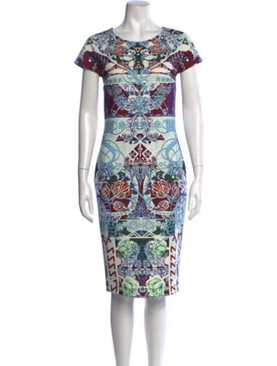 Pre-owned Mary Katrantzou Printed Knee-length Dress In Purple