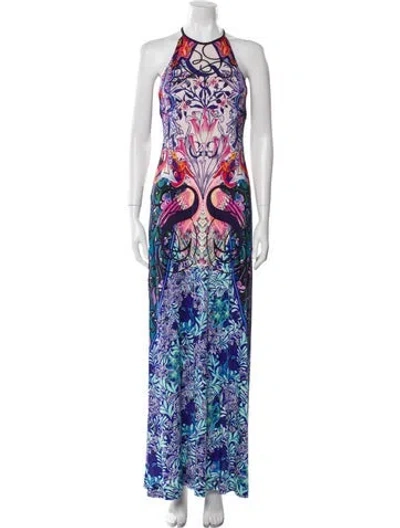 Pre-owned Mary Katrantzou Printed Long Dress In Multi