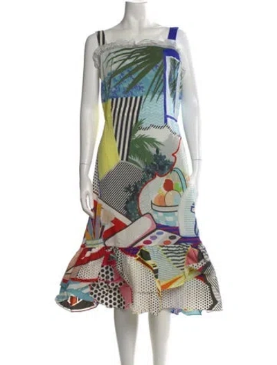 Pre-owned Mary Katrantzou Printed Midi Length Dress