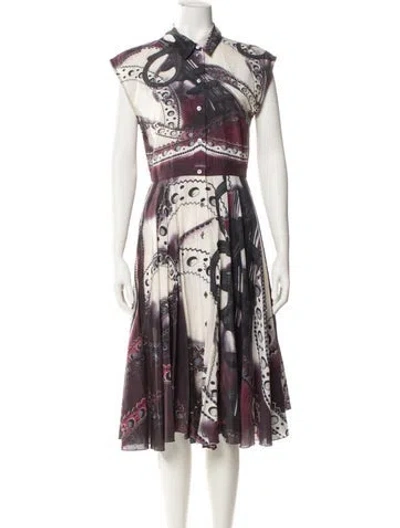Pre-owned Mary Katrantzou Printed Midi Length Dress In Neutral