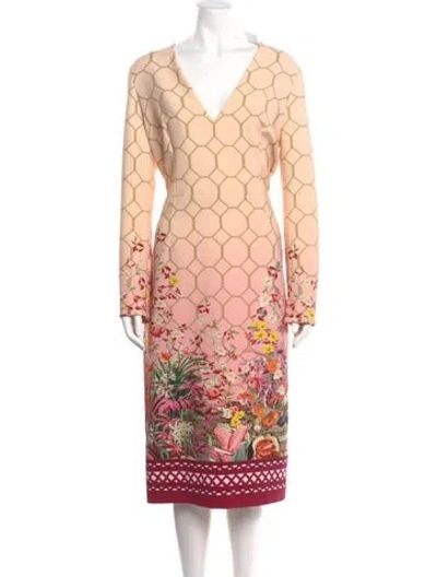 Pre-owned Mary Katrantzou Printed Midi Length Dress In Neutral