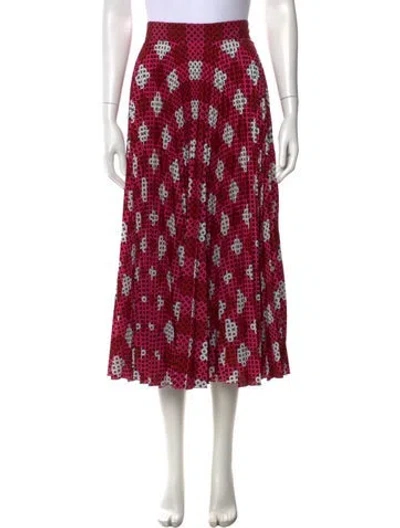 Pre-owned Mary Katrantzou Printed Midi Length Skirt In Pink