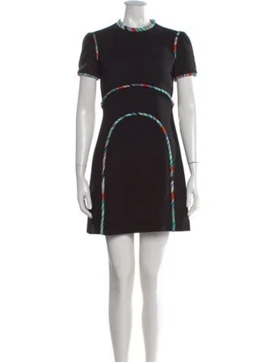 Pre-owned Mary Katrantzou Printed Mini Dress In Black