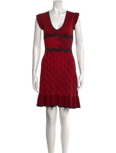 Pre-owned Mary Katrantzou Printed Mini Dress In Red