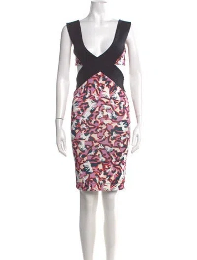 Pre-owned Mary Katrantzou Printed Mini Dress In White