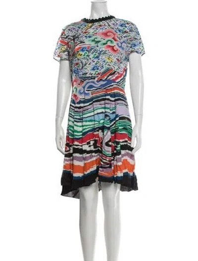 Pre-owned Mary Katrantzou Printed Mini Dress In White
