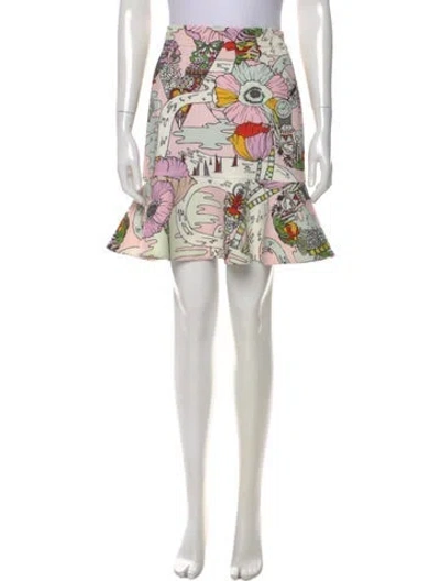 Pre-owned Mary Katrantzou Printed Mini Skirt In Blue