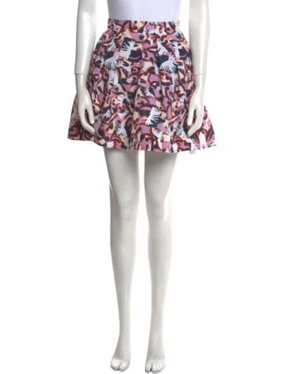 Pre-owned Mary Katrantzou Printed Mini Skirt In Neutral