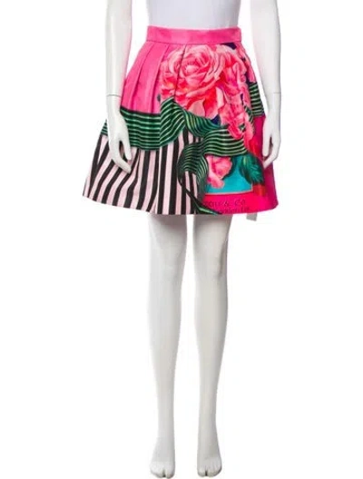 Pre-owned Mary Katrantzou Printed Mini Skirt In Pink
