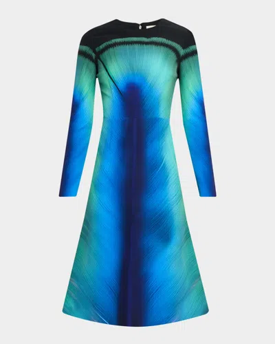 Mary Katrantzou Reeve Abstract-print Crepe Midi Dress In Blue