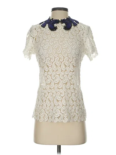 Pre-owned Mary Katrantzou Short Sleeve Blouse In Ivory