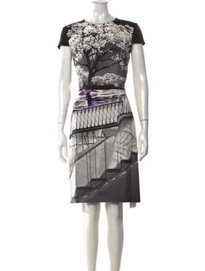 Pre-owned Mary Katrantzou Silk Knee-length Dress In Black