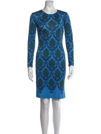 Pre-owned Mary Katrantzou Silk Knee-length Dress In Blue