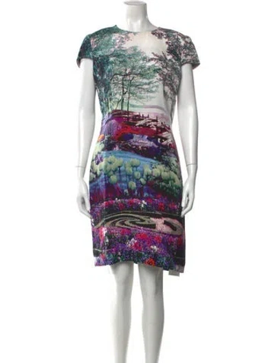 Pre-owned Mary Katrantzou Silk Knee-length Dress In Green